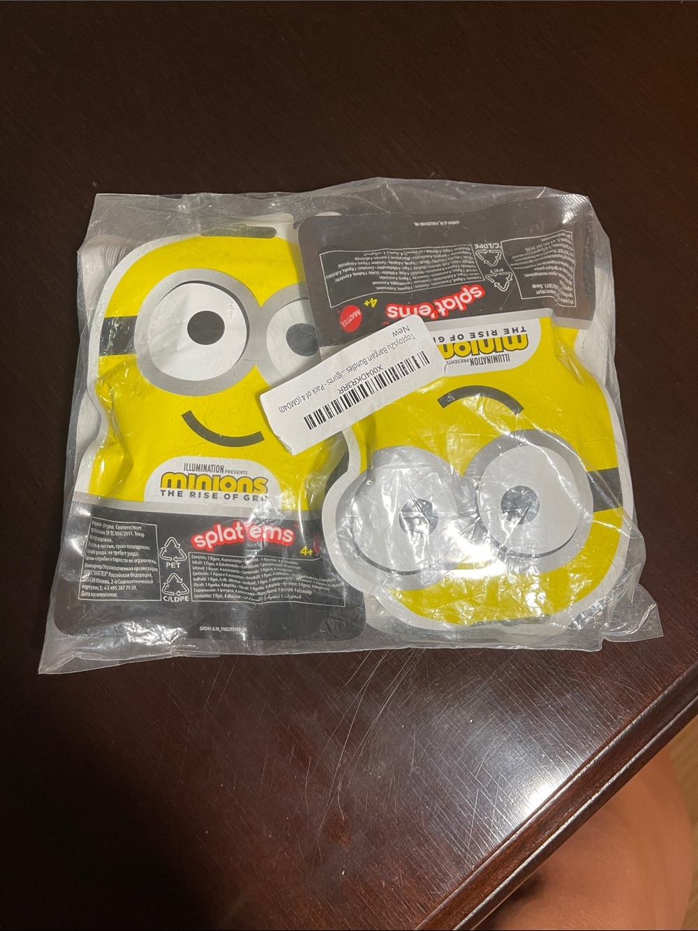 Minions Splat'ems Blind Bag Figure and Launcher Target 4 pieces new